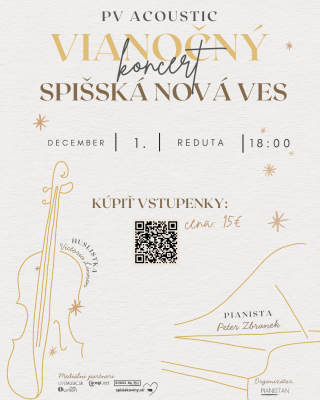 Klavírno-husľový vianočný koncert v Spišskej Novej Vsi: Victoria Linnen a Peter Zbranek