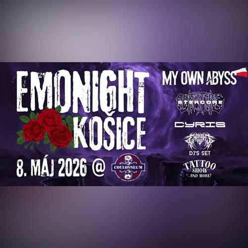 EMONIGHT KOŠICE - 08.05.2026 - COLLOSSEUM CLUB